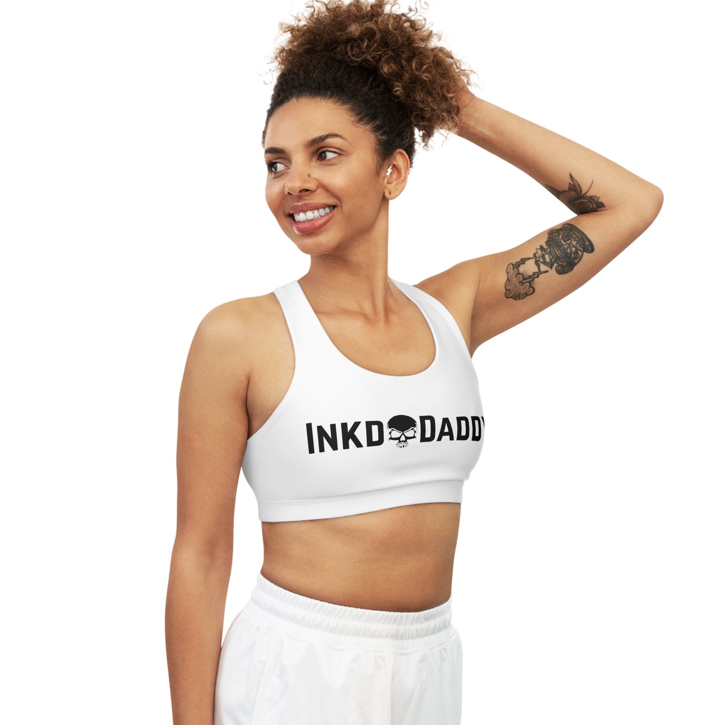 InkdDaddy Sports Bra (white)