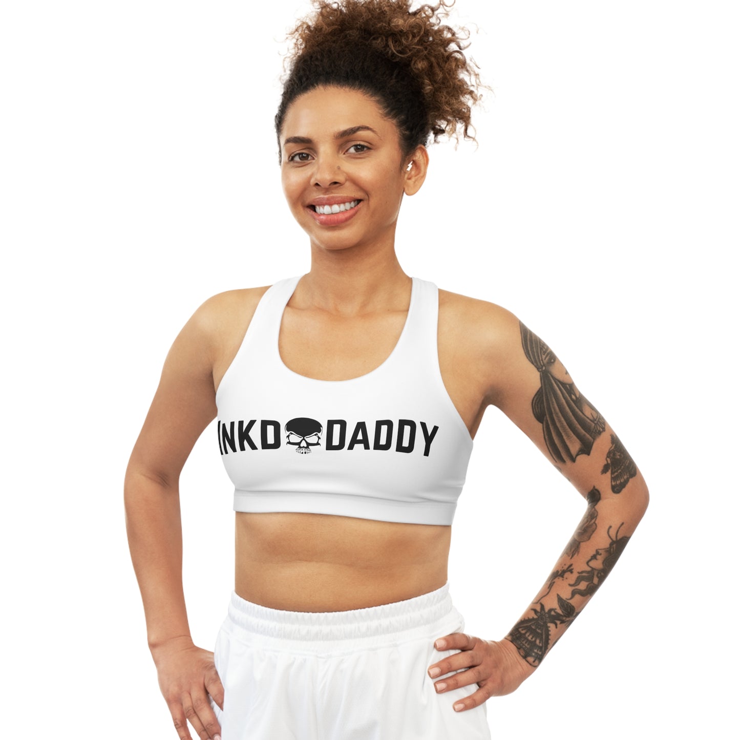 InkdDaddy Sports Bra (white)