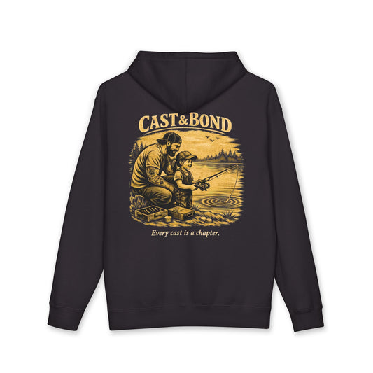Cast & Bond Hoodie — “Every Cast Is a Chapter” Father‑Child Fishing Sweatshirt