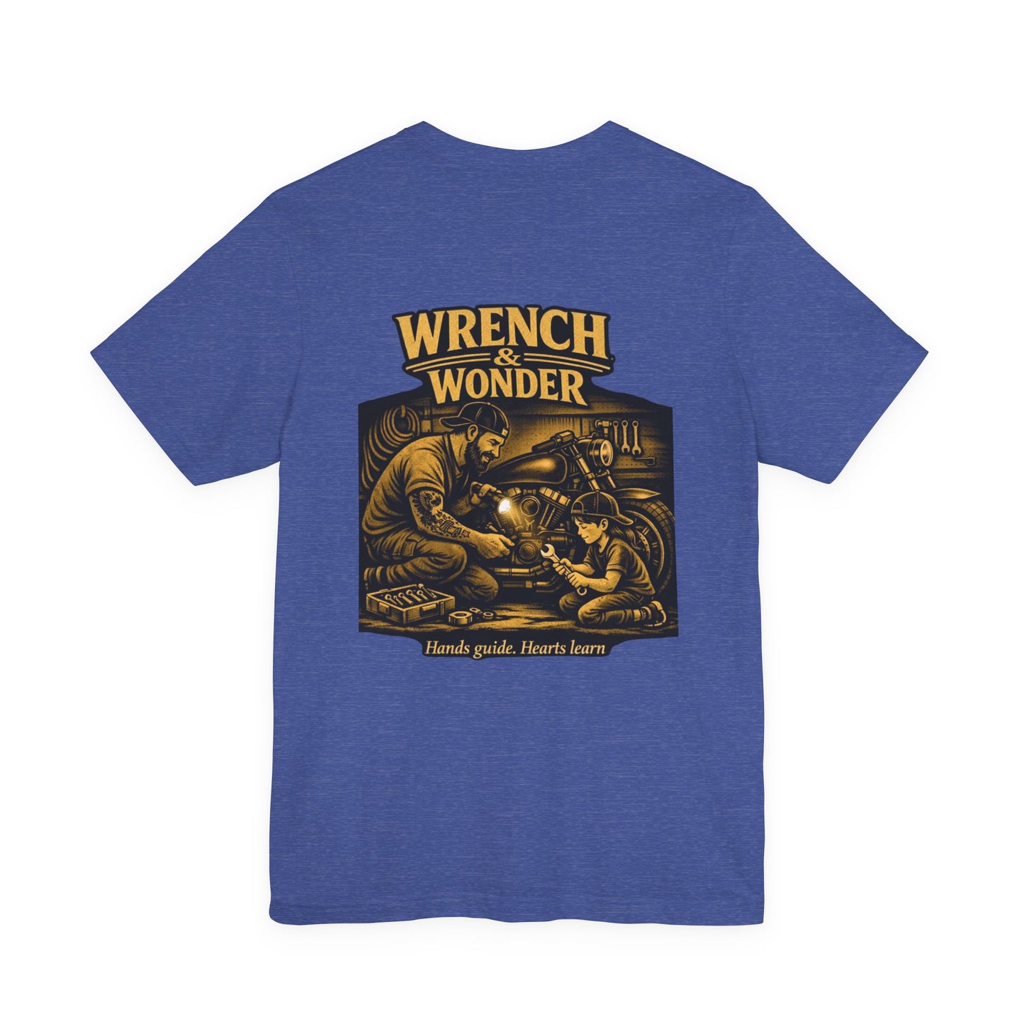 Wrench & Wonder Vintage Mechanic T-Shirt — “Hands Guide. Hearts Learn.”