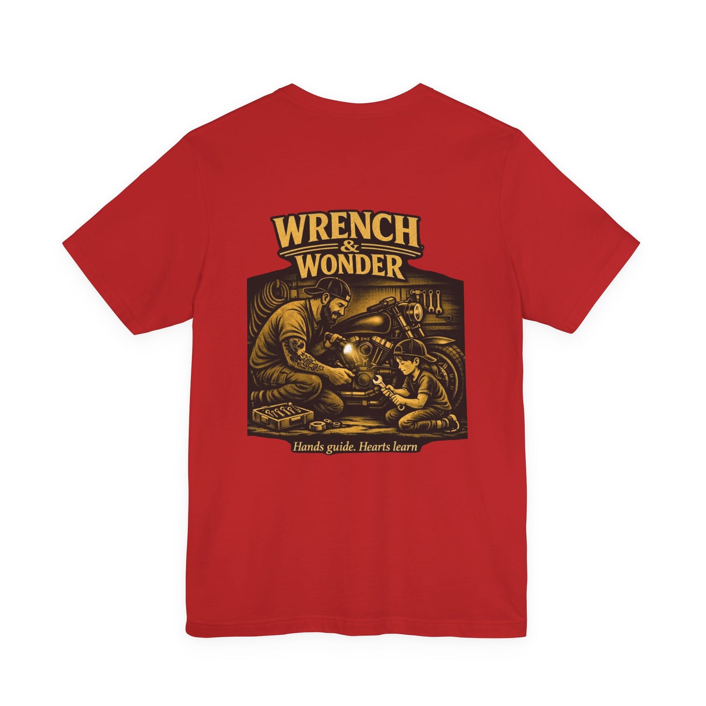 Wrench & Wonder Vintage Mechanic T-Shirt — “Hands Guide. Hearts Learn.”