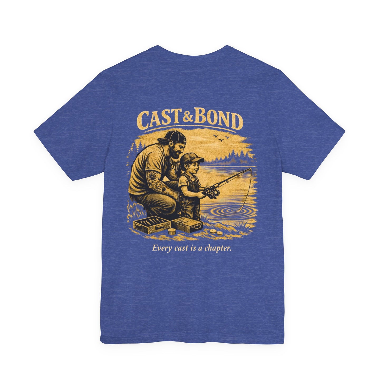 Cast & Bond Fishing Tee — "Every Cast Is a Chapter" Dad & Daughter Angler Shirt