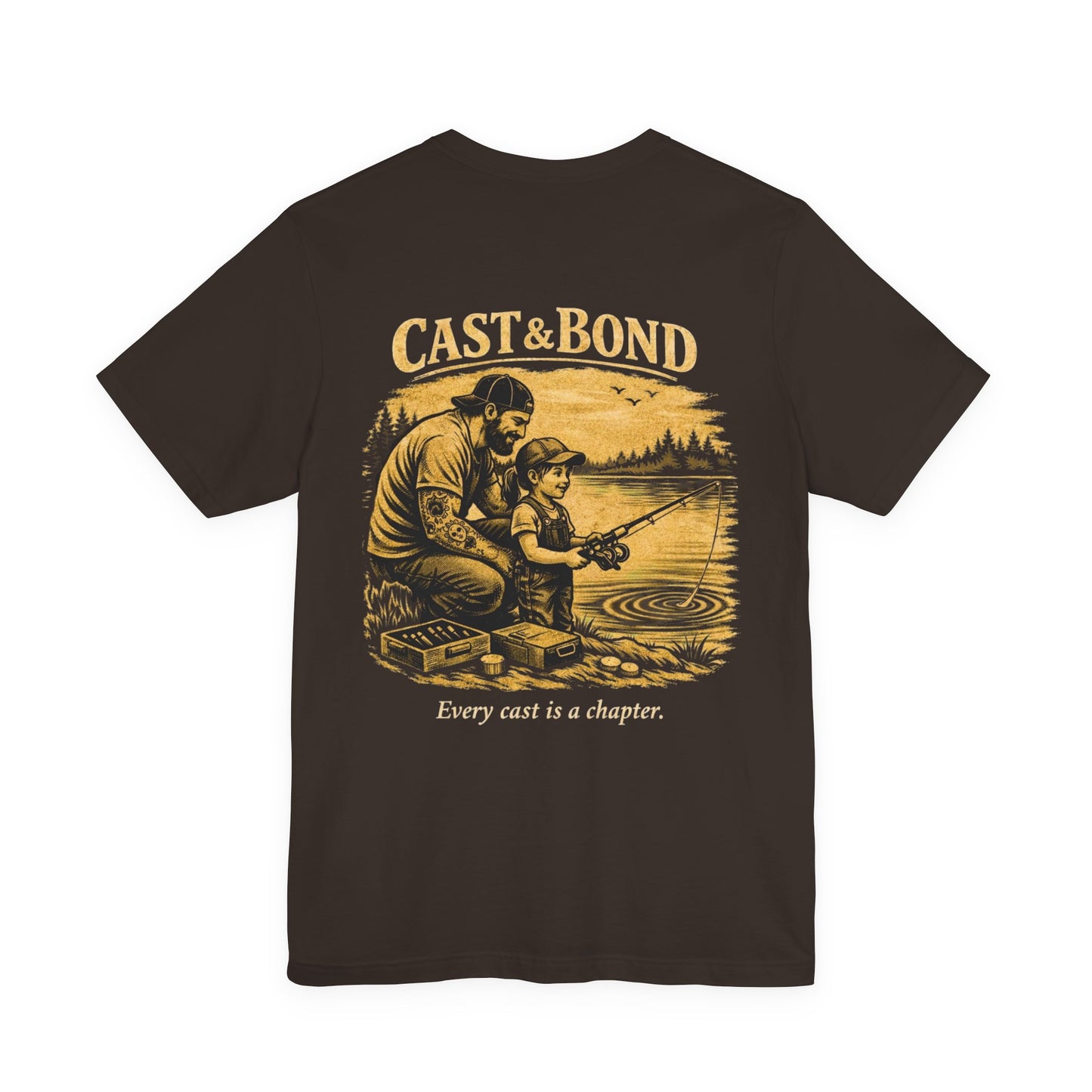 Cast & Bond Fishing Tee — "Every Cast Is a Chapter" Dad & Daughter Angler Shirt