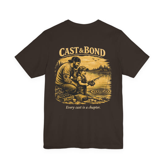 Cast & Bond Fishing Tee — "Every Cast Is a Chapter" Dad & Daughter Angler Shirt