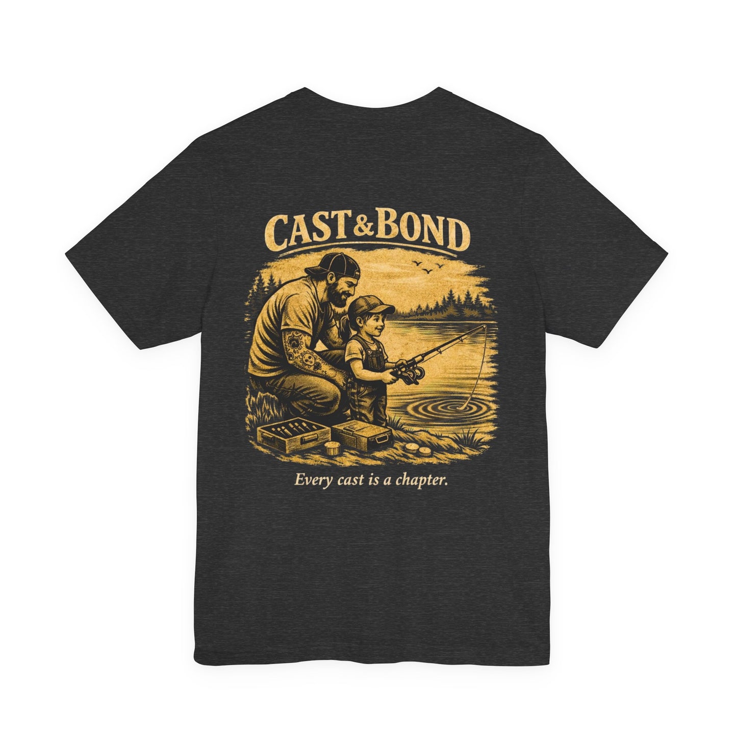 Cast & Bond Fishing Tee — "Every Cast Is a Chapter" Dad & Daughter Angler Shirt