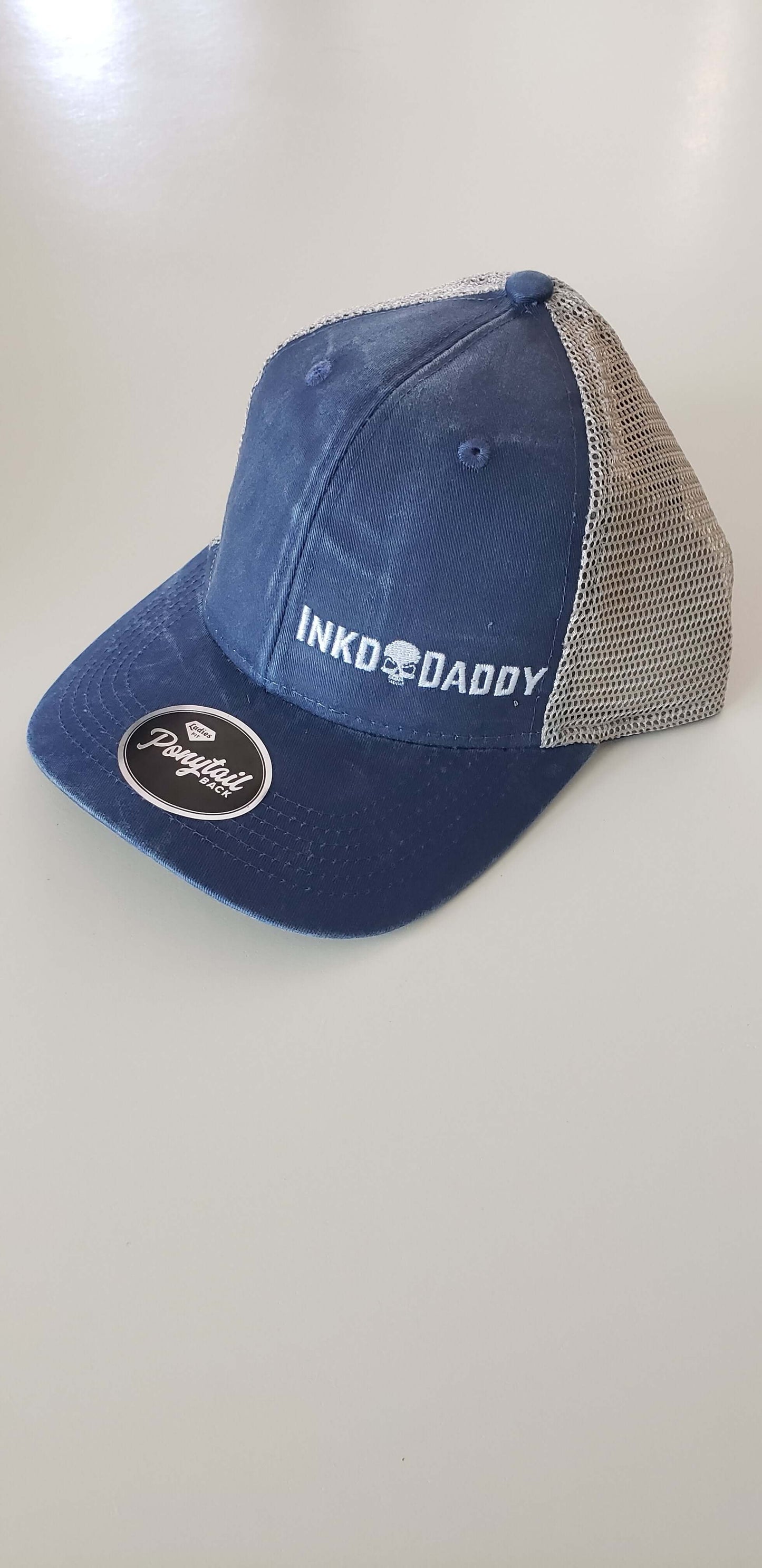 Inkddaddy skull on hats and shirts multiple colors